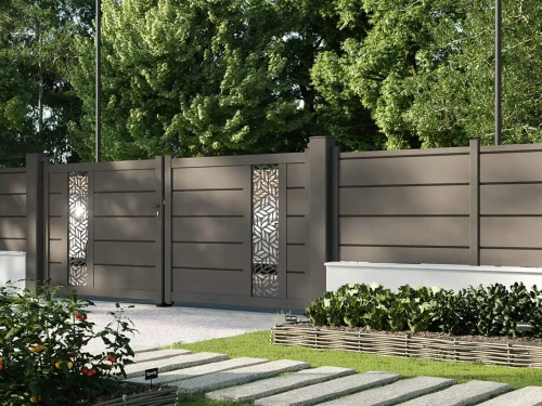 Portail aluminium battant Ewen décor Amand par kostum