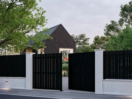  Portail coulissant aluminium Keriec tasseaux aluminium par Kostum