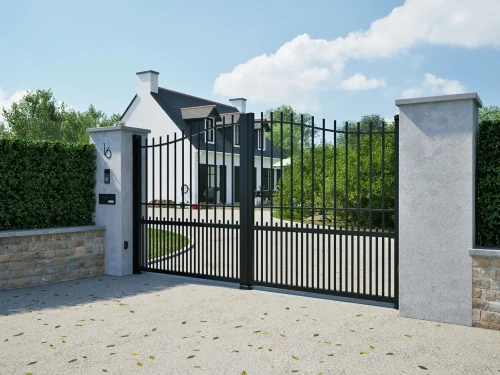 Portail aluminium battant Plomelin par kostum