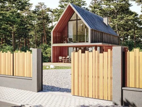  Portail battant aluminium Alya tasseaux aluminium - Kostum