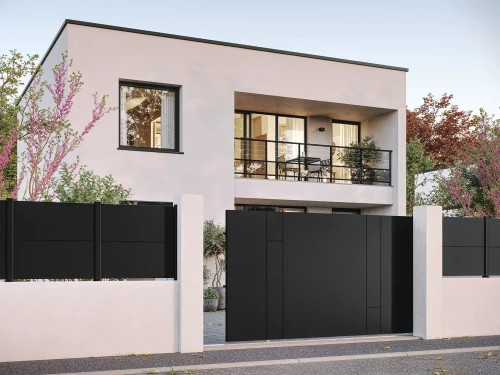 Portail aluminium coulissant Holev - Kostum 