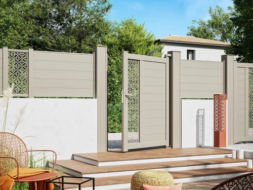 Portillon aluminium Janel décor Lorette par kostum